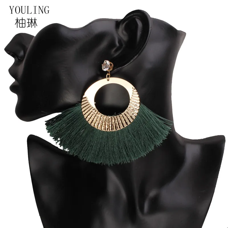 Женские богемные серьги-подвески YOULING длинные серьги ручной работы с бахромой 2020