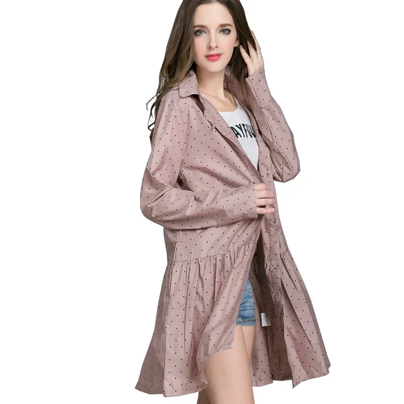 Длинный женский дождевик Женский ветровка пончо одежда для верховой езды с