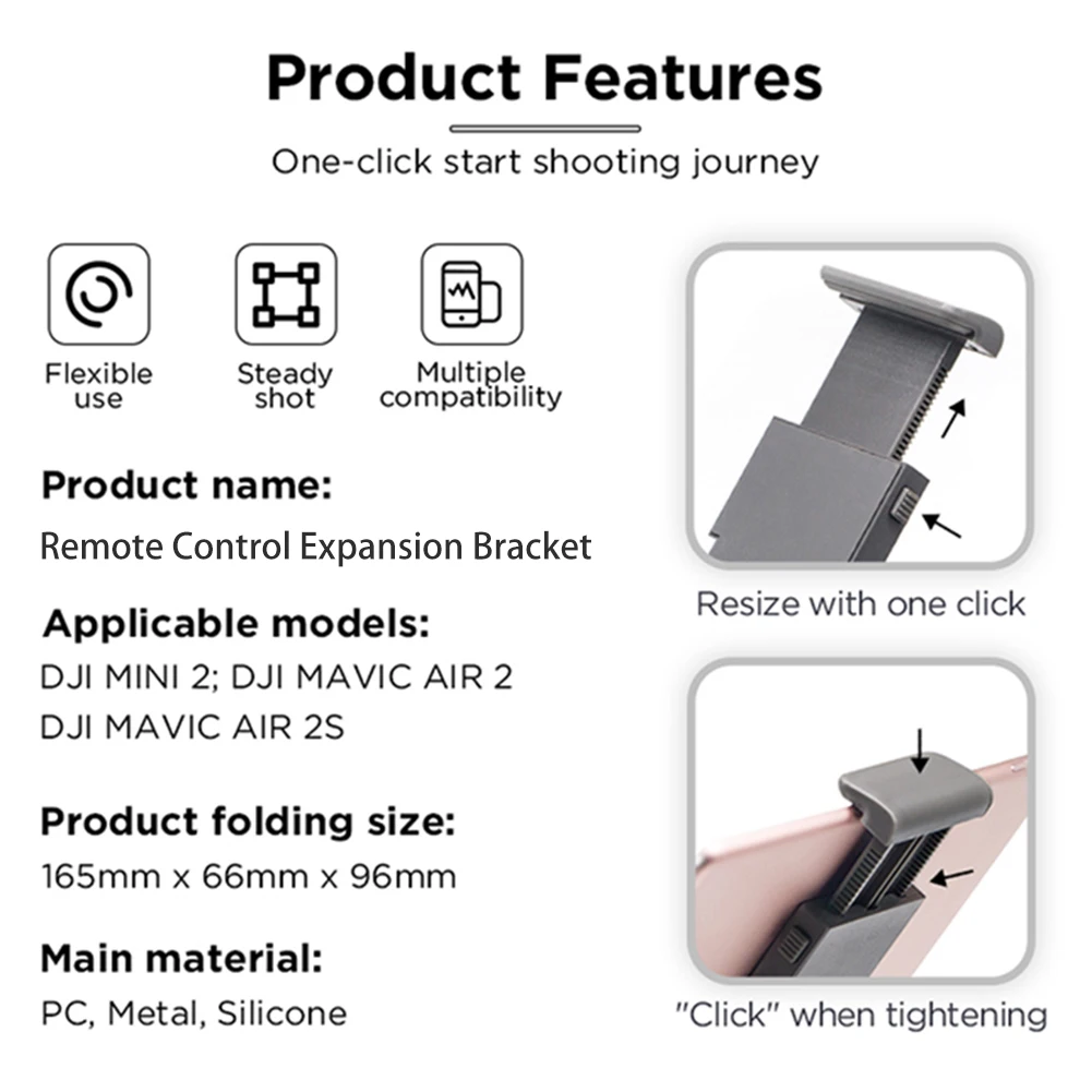 

Mount Tablet Holder Outdoor 360 Degree Rotation Easy Install Universal Remote Control Expansion Bracket Fit For DJI Mavic Air 2