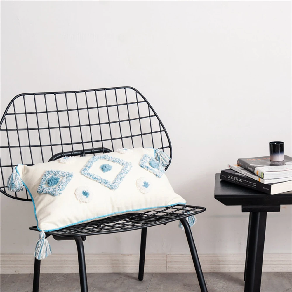 Наволочка для подушки в средиземноморском стиле геометрический хлопок стеганая