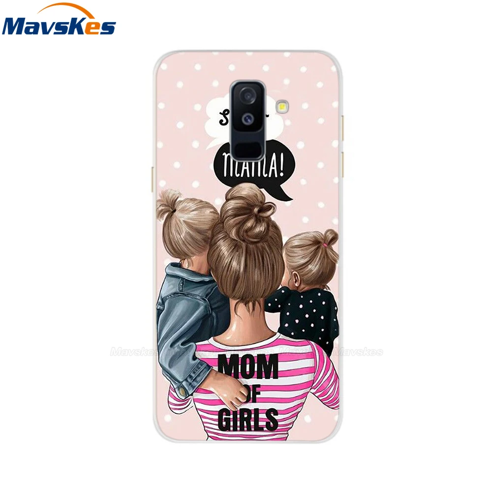 Floral Case For Samsung A6 2018 Cover A 6 A600F Soft Silicone TPU Phone Case For Samsung Galaxy A6 Plus 2018 A605 A605F Case Cat