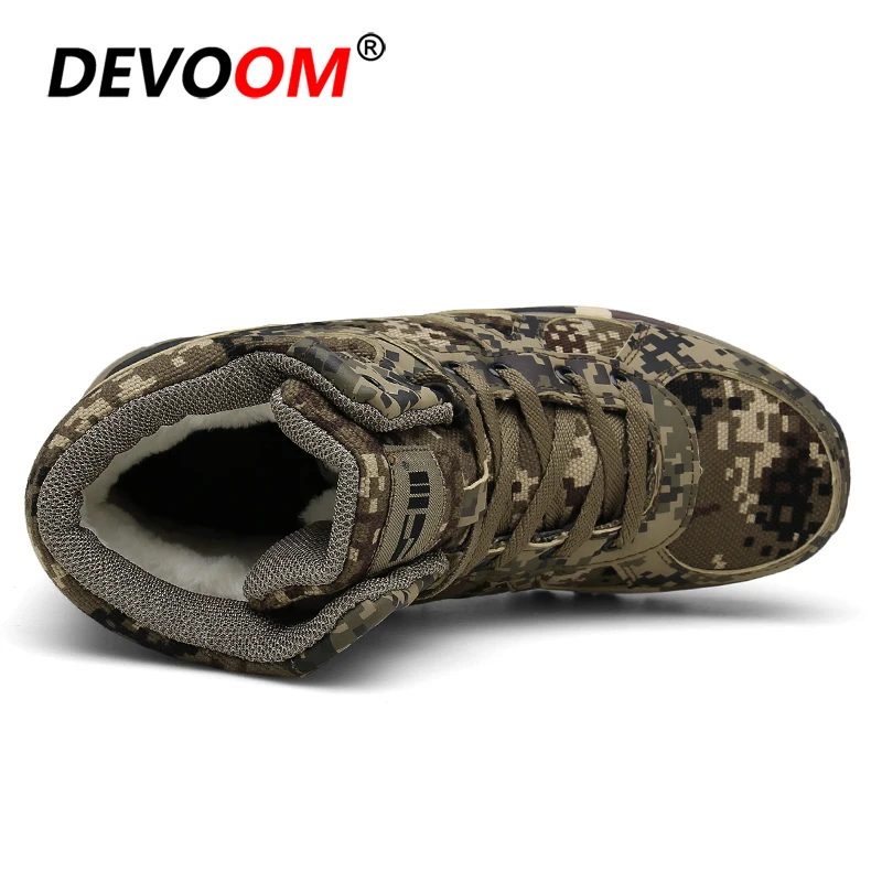 Зимние уличные туристические ботинки зимние охотничьи камуфляжные