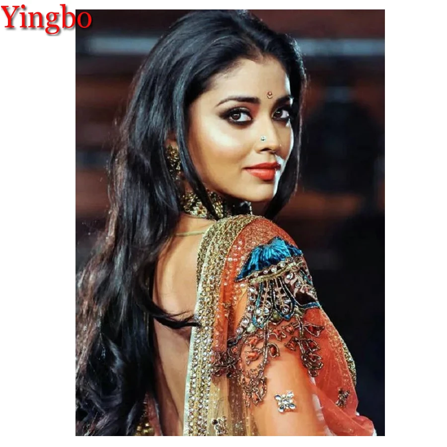 

Полноформатная Алмазная картина с круглыми стразами, индийская красота, 5d Вышивка крестиком, украшение для дома, алмазная вышивка, мозаика, ...