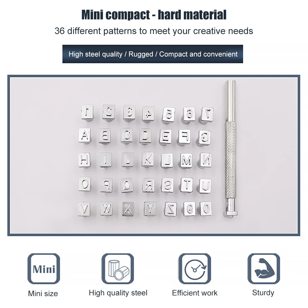 36 шт. Алфавит клеймовочная Печатный штамп инструмент английские буквы