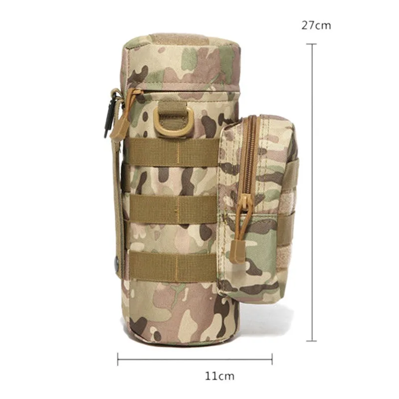 Насос-фляжка для воды "Outdoor Water Bottle Pouch Military Tactical Molle Kettle Case Waist Bag Multifunction Pockets EDC Gear Camping Hiking Riding on"