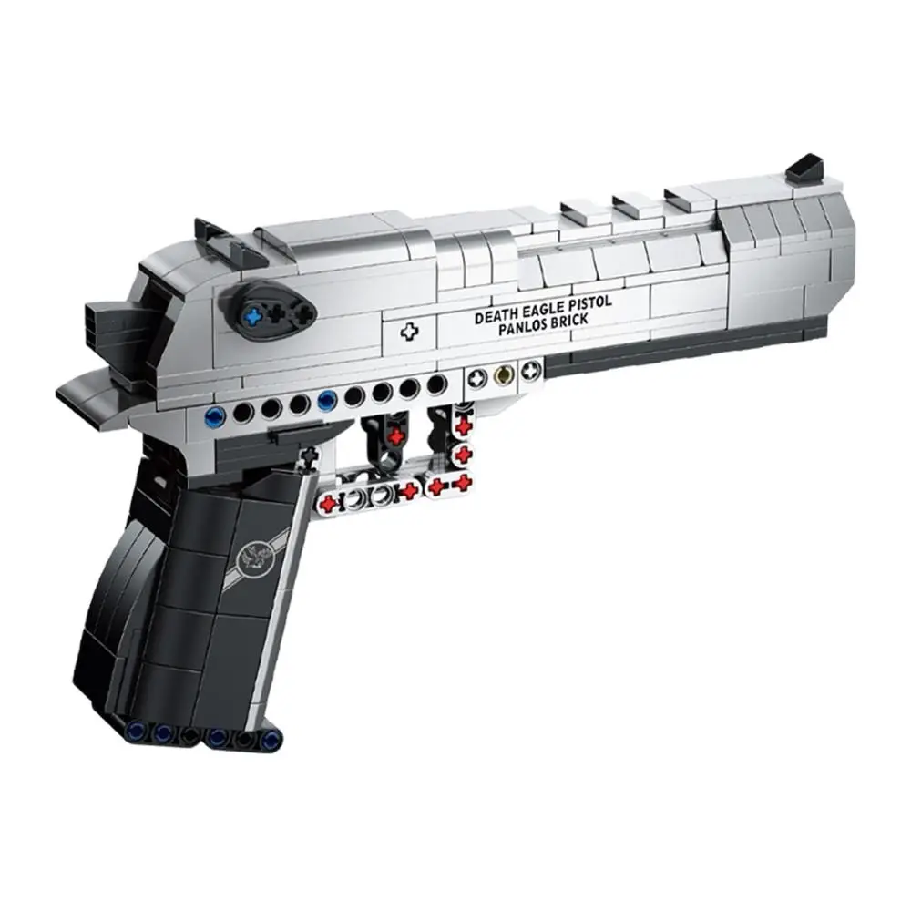 

Pilot simulation can launch Desert Eagle building blocks gun insert and assemble puzzle small particles building blocks gift