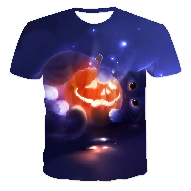 Хэллоуин 2021 на весну и лето Новое поступление для мальчиков девочек 3D узор