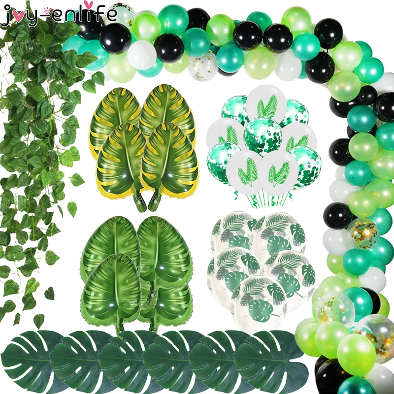Искусственные растения виноград Плющ Пальма лист латексные шары арочные