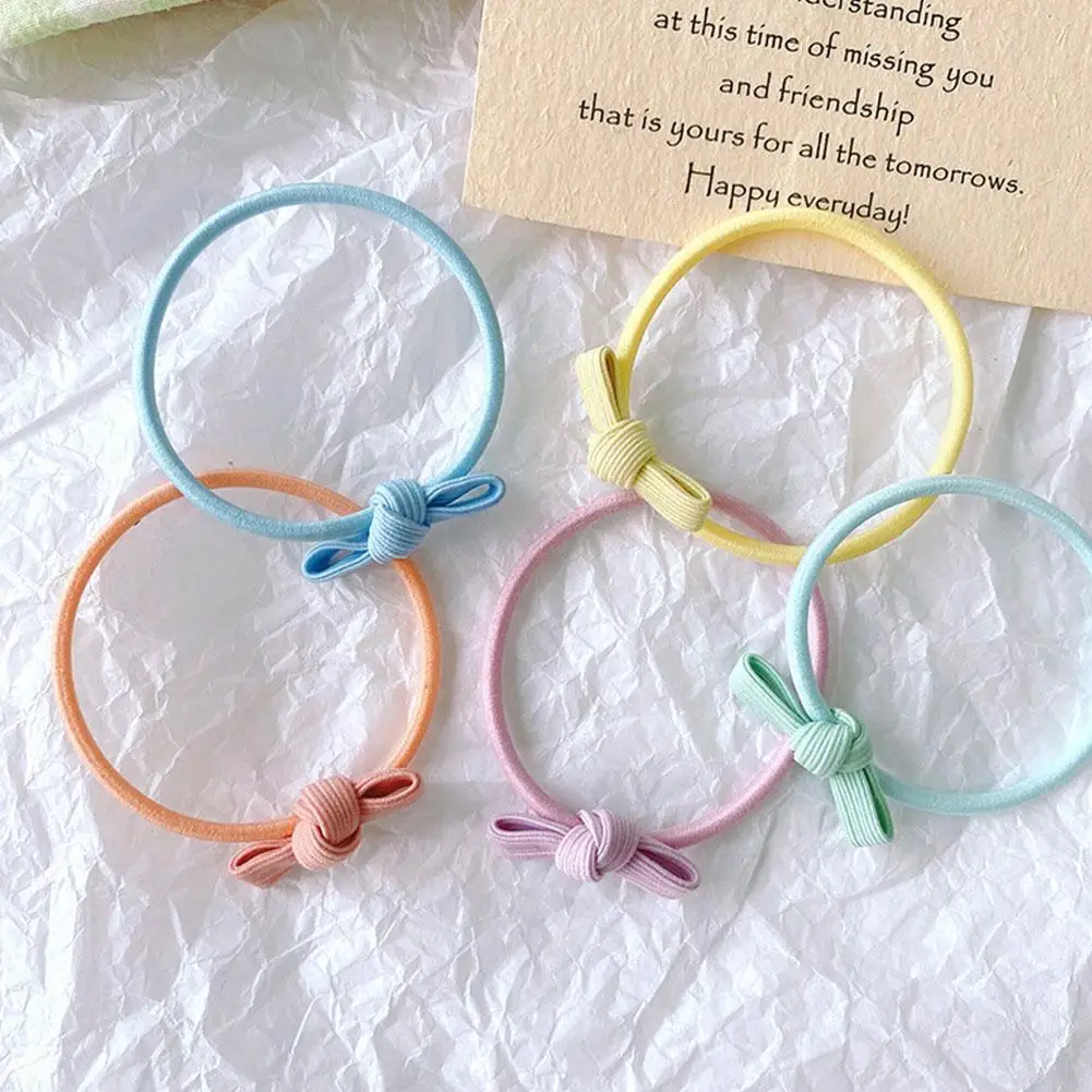

Wholesale fashion ladies hair accessories simple candy children girl color elastic headband tie hair accessories nylon pony K0L3