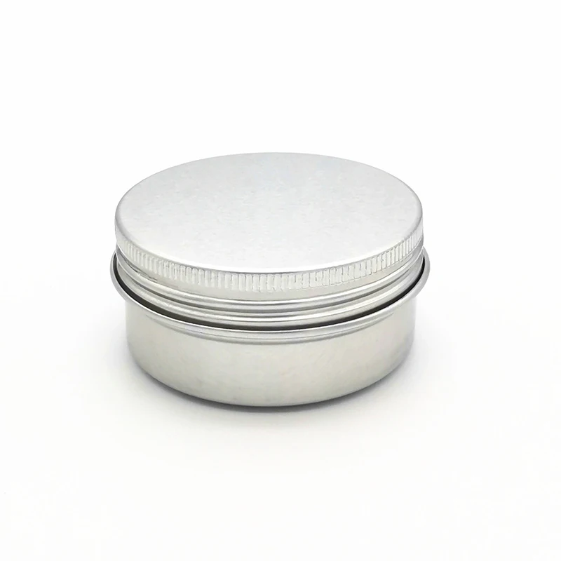 

50pcs Hair Wax Aluminum Tin Screw Cap Cosmetics Cream Container Empty Makeup Packaging Jar Metal Pot Containers Packing 50g