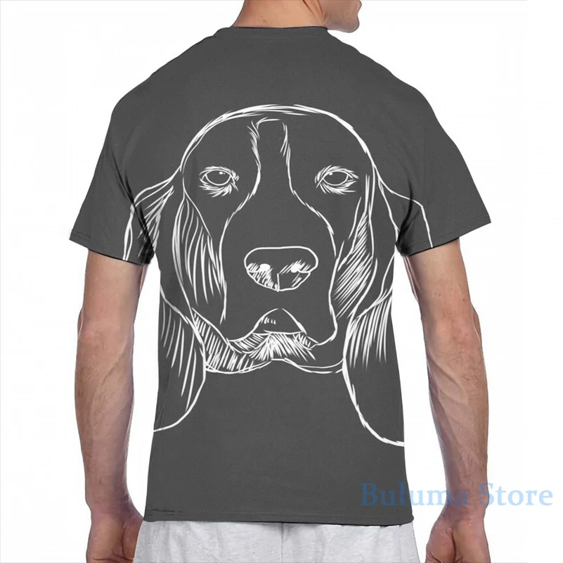Мужская футболка bассет Хаунд (2) женская модная с принтом по всей длине топы для