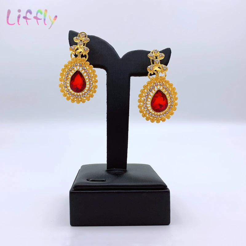 Новый роскошный комплект ювелирных изделий Стразы из Дубая нигерийский для