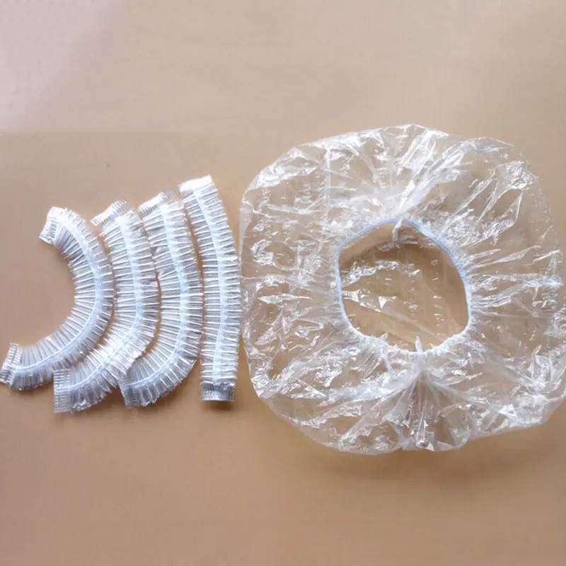 

100 pcs/Set Transparent Shower Caps waterproof shower cap, transparent shower cap, portable shower cap
