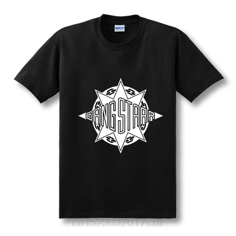 

Новинка 2019, футболка с логотипом Gang Starr, Мужская хлопковая футболка с индивидуальным принтом и круглым вырезом, футболки с коротким рукавом ...