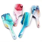 Расческа для волос с мраморным узором, салонная расческа, Парикмахерская, прямая, вьющаяся, щетка для волос Массажная, щетка для распутывания волос для девочек