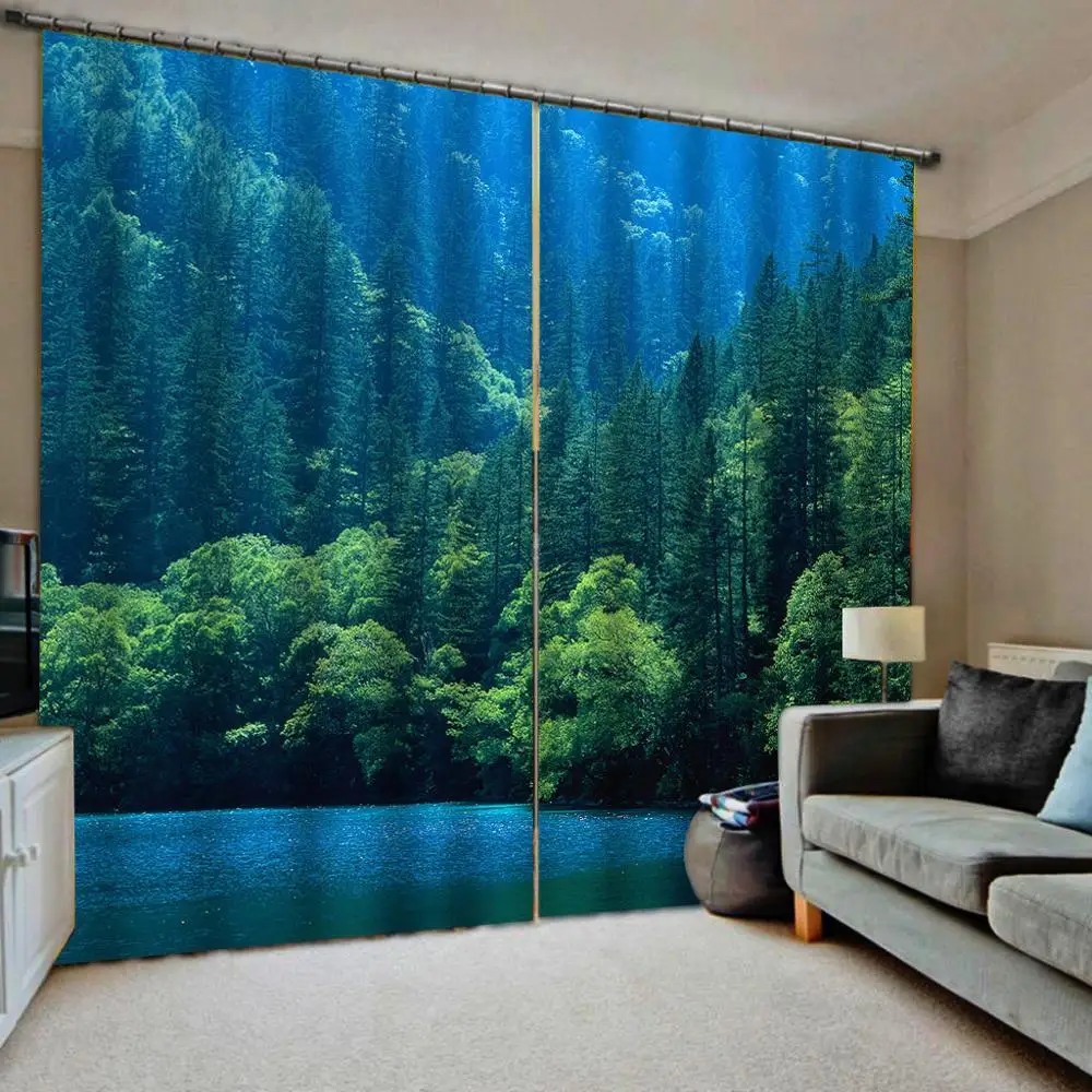 

Beautiful Nature scenery Curtain Printing Blackout Curtains Living Room Bedroom 3D nature scenery Drapes Cortinas