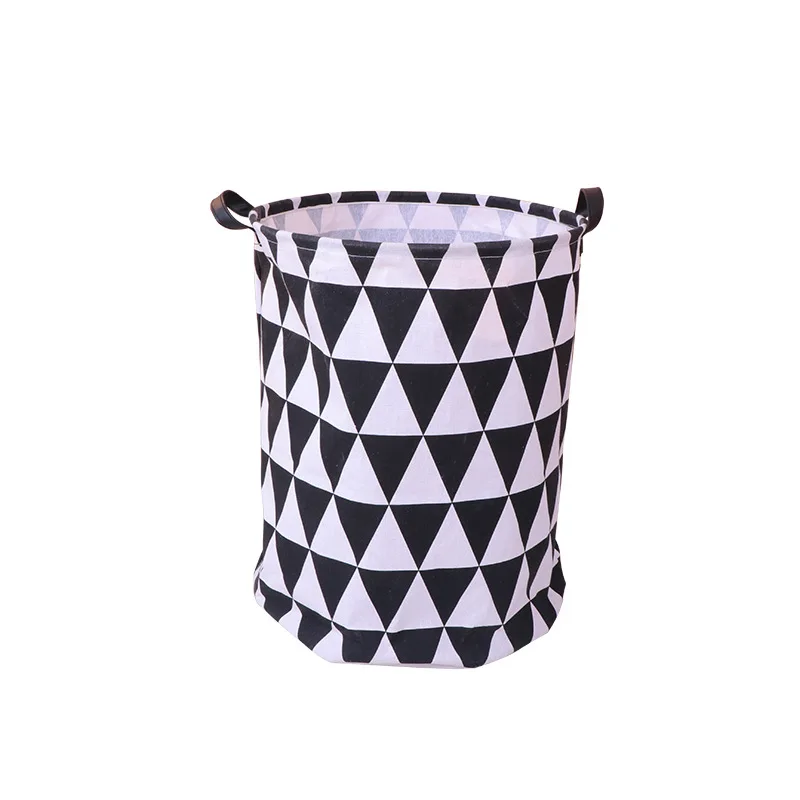 

Cotton Linen Laundry Basket Toy Storage Drawstring Waterproof Durable Storage Basket Collapsible Household Storage Hamper Bags