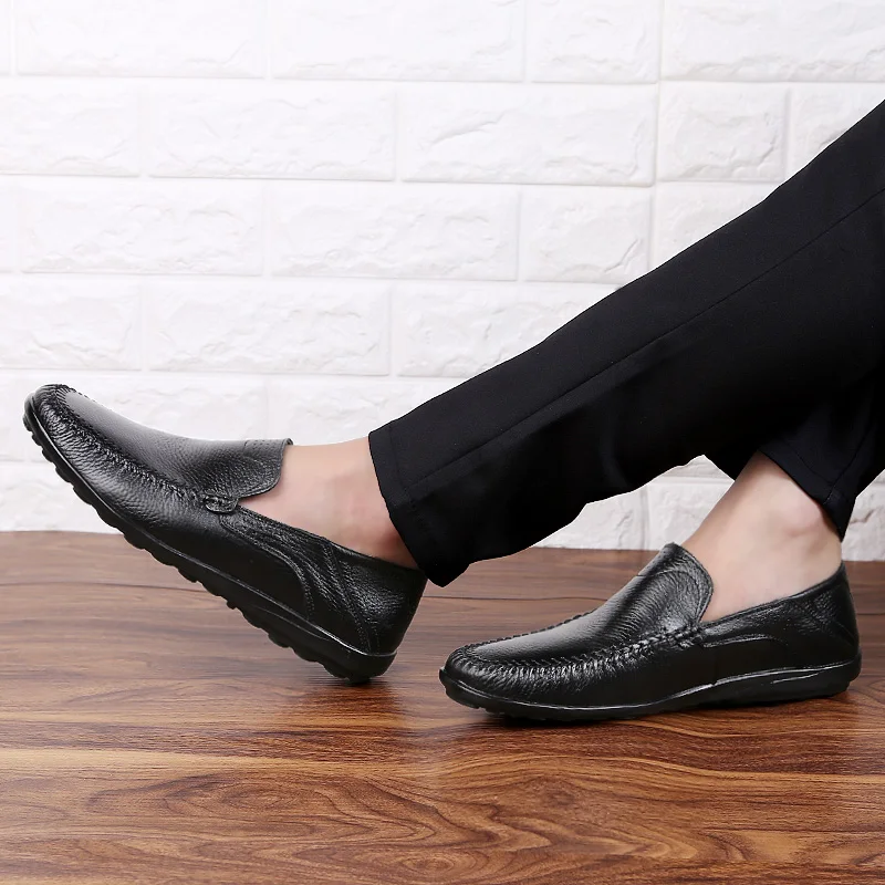 Мужские лоферы обувь для вождения мягкая повседневная мужская на плоской