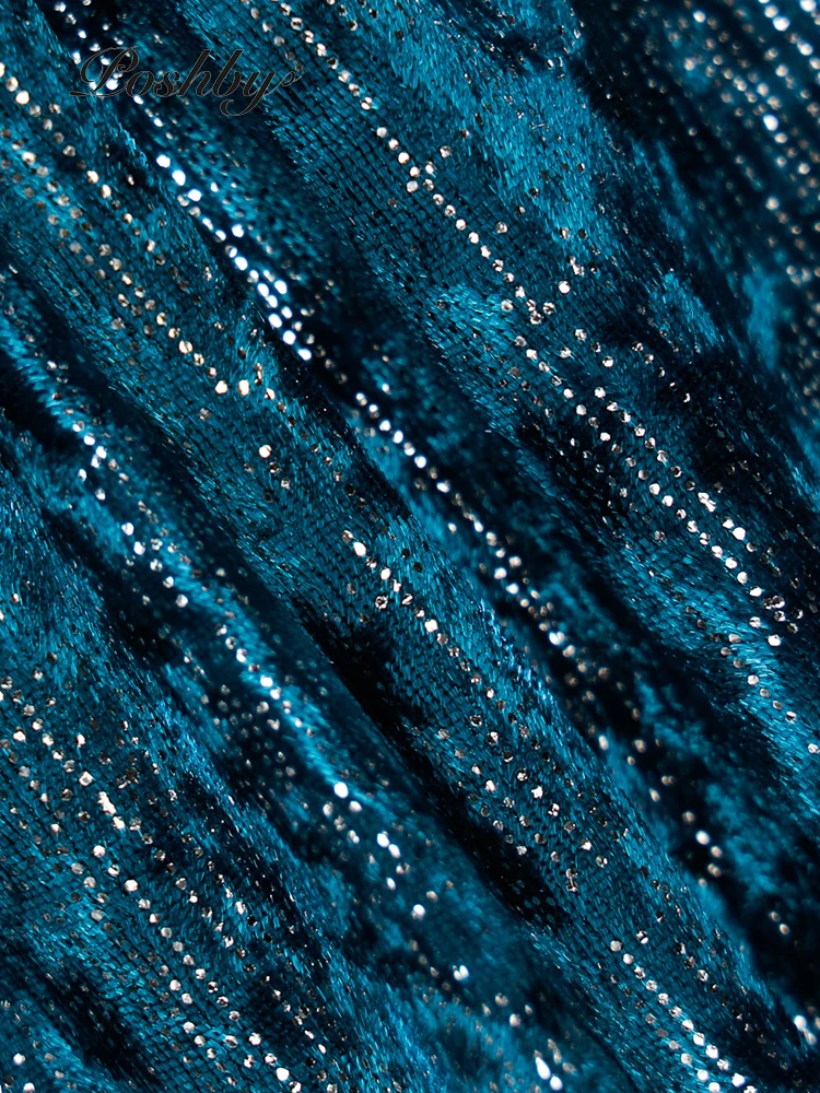 

Poshby 2021 Autumn Winter Velvet Bling Glitter Romper Women Bodycon Long Sleeve Deep V Neck Sexy Streetwear Jumpsuits Overalls