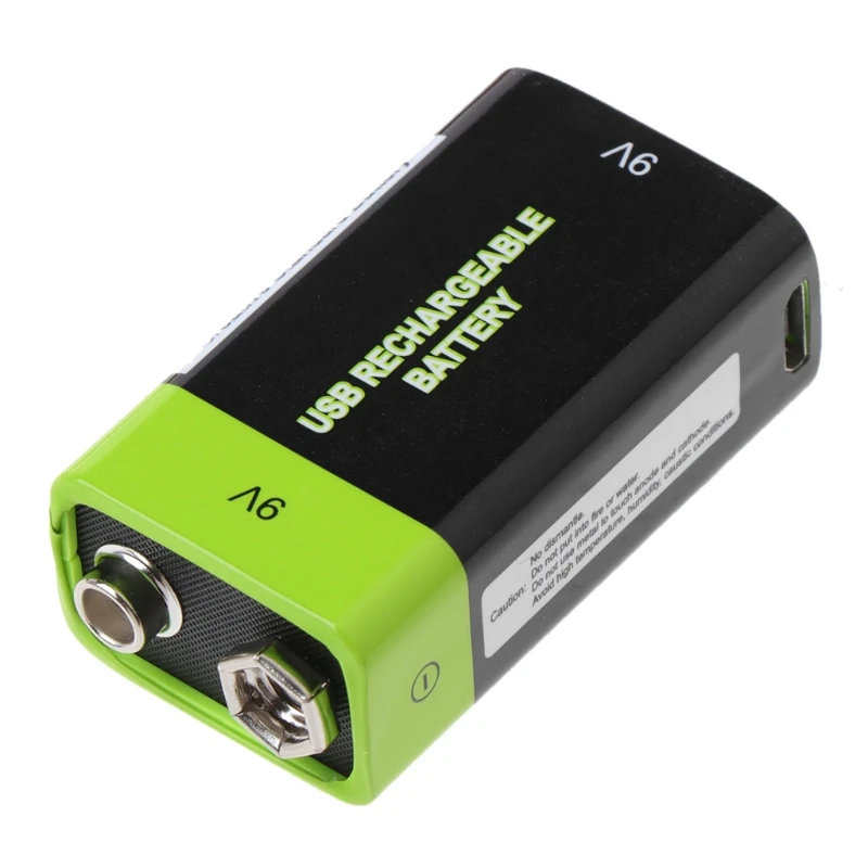 9V 400mAh USB перезаряжаемая 6F22 Lipo батарея для мультиметра, микрофона, дистанционного управления LX9A