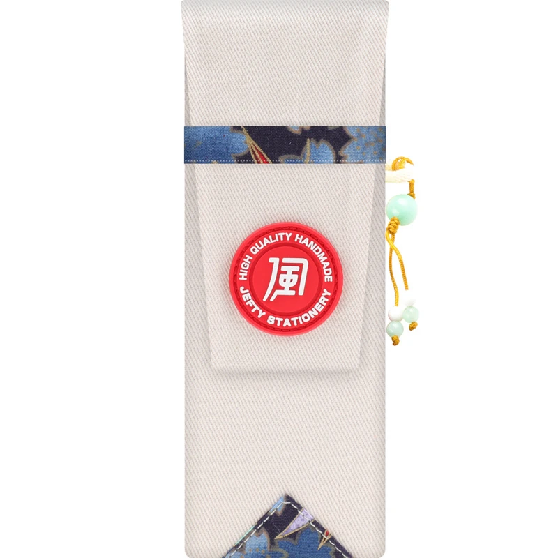 Японский стиль бамбуковый пенал с принтом в виде листьев для ручки студенческий