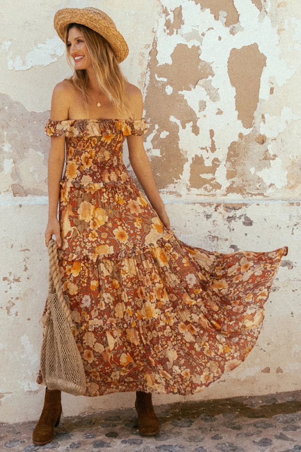 Женское длинное платье в стиле бохо сексуальное короткое богемном на одно плечо