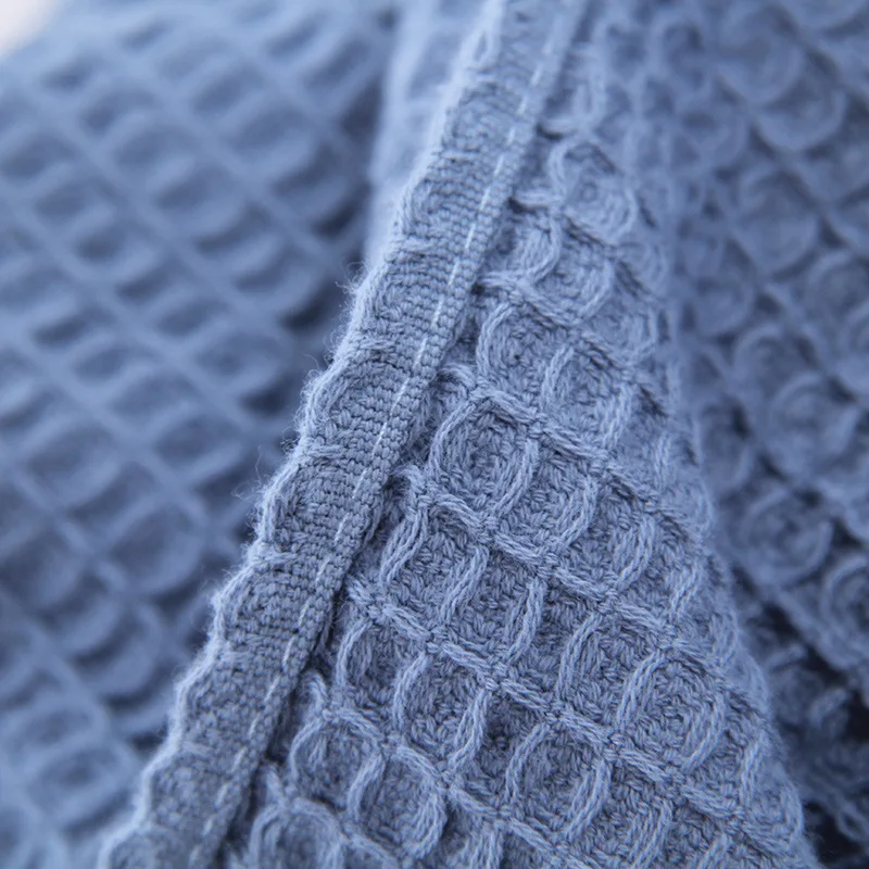 

Pure Cotton Bed Sofa Cover Waffle Blanket Plain Quilt Towel Quilt Women Wrap Blanket Travel Throw Blanket Casual Nap Blanket