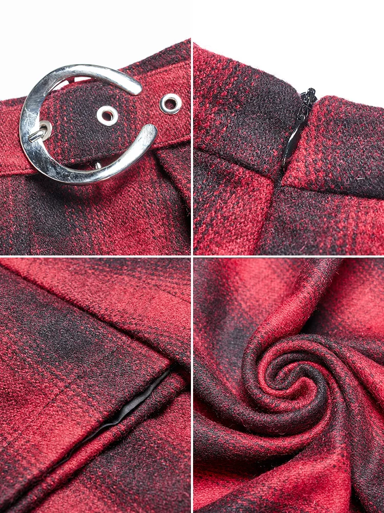 Женская юбка в клетку стиле панк рейв новая классическая облегающая из двух