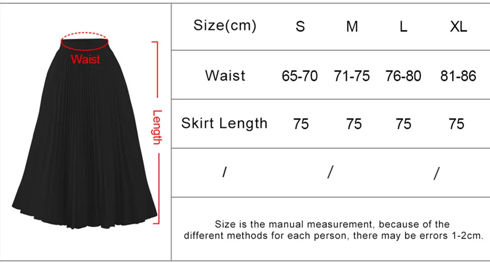 

MisShow Elastic High Waist Women Skirt Casual Vintage Solid Pleated Midi Skirts Lady Black Pink Fashion Simple Saia Mujer Faldas