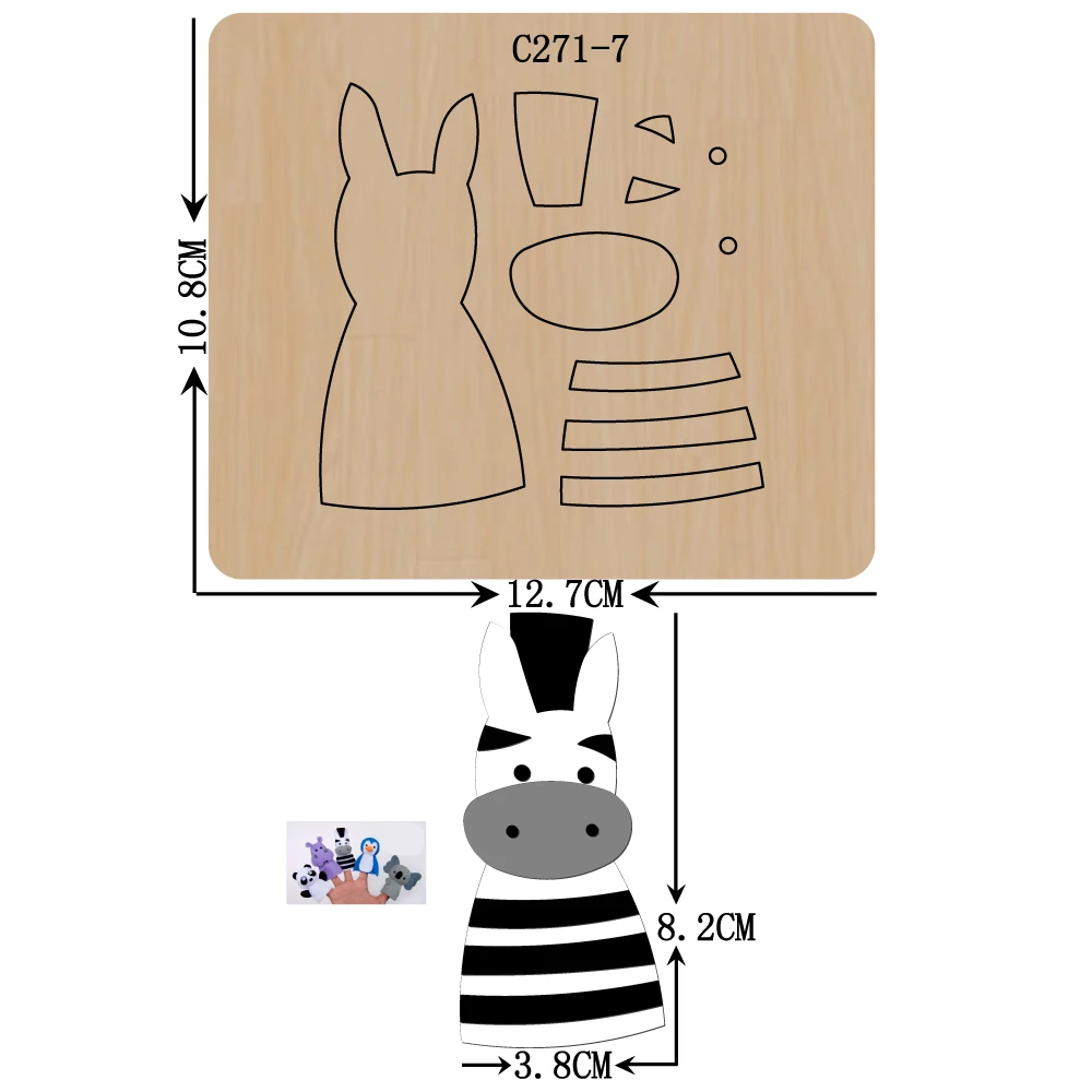 Новые деревянные высекальные штампы zebra для скрапбукинга стандартных