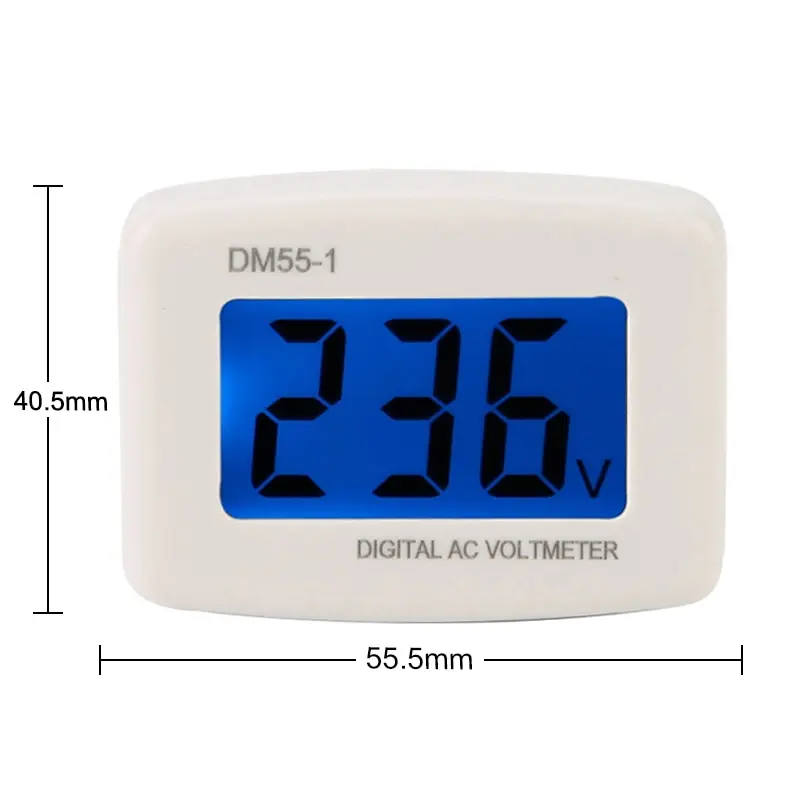 

Hot LED Digital Plug In Voltage Meter DM55-1 110-220V EU/US Plug Voltage Tester Wall Flat Voltage Measuring Digital AC Voltmeter