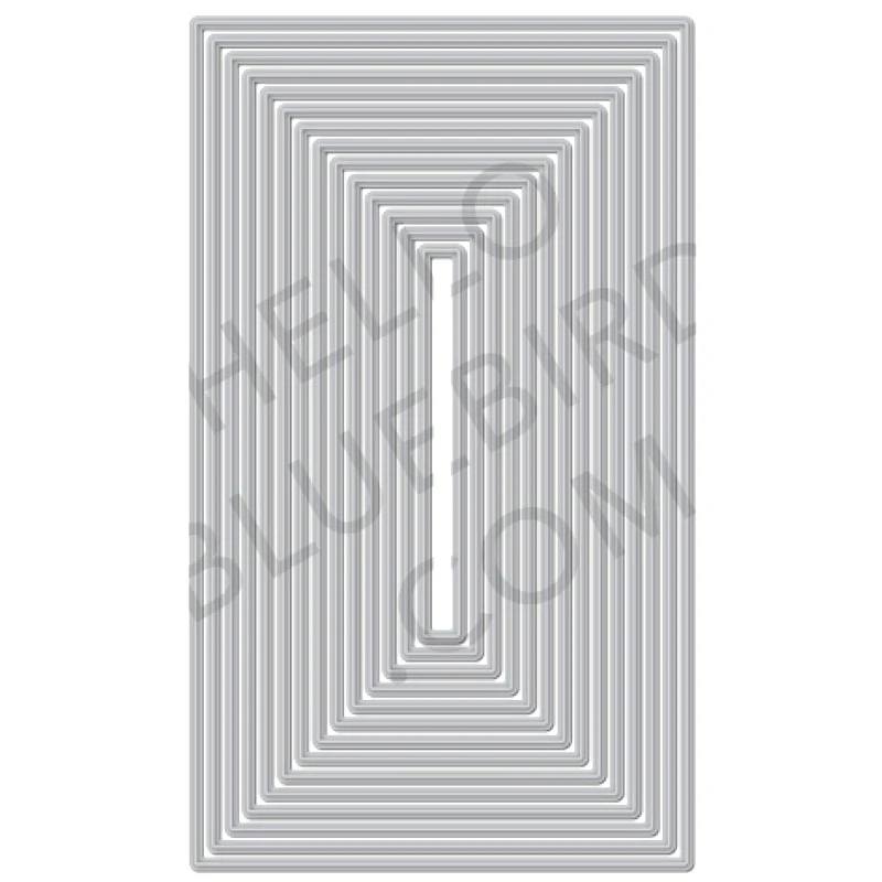 

2021 New Rectangle Frame Nesting Layered Metal Cutting Dies For DIY Craft Making Greeting Card Album Scrapbooking No Clear Stamp
