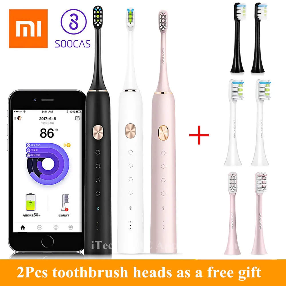 11 зубная щетка Soocare X3 Soocas обновленная электрическая звуковая Смарт чистая Bluetooth Водонепроницаемая беспроводная зарядка Mi Home APP