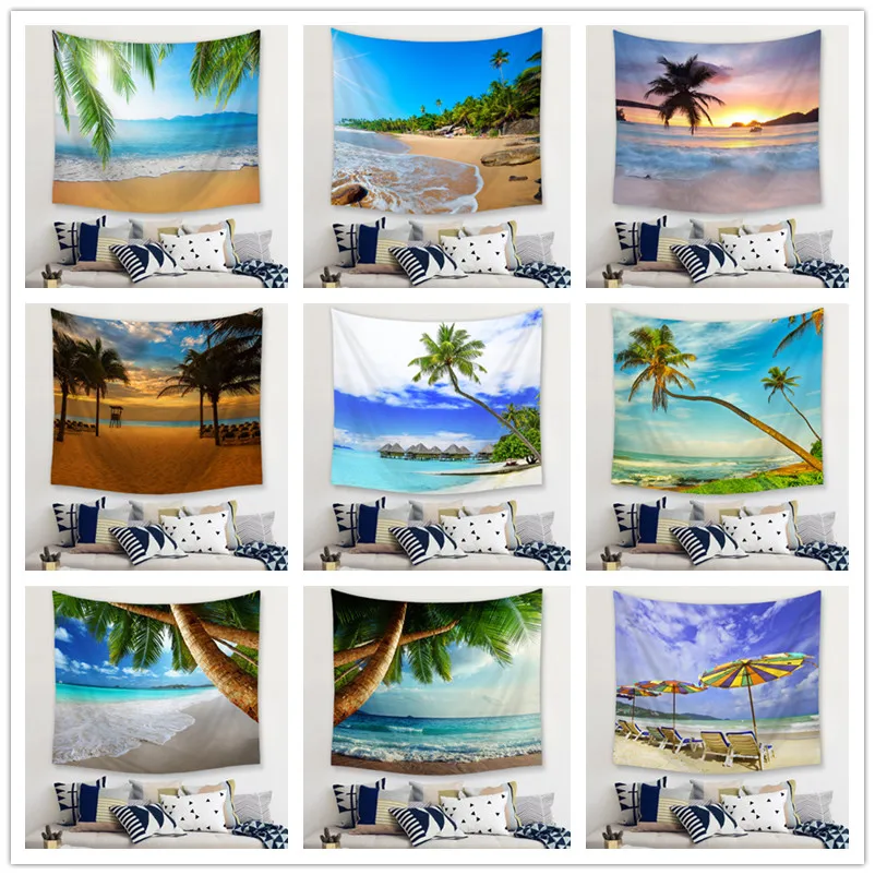 Новый декоративный Приморский Пейзаж гобелен настенный светильник Астрология