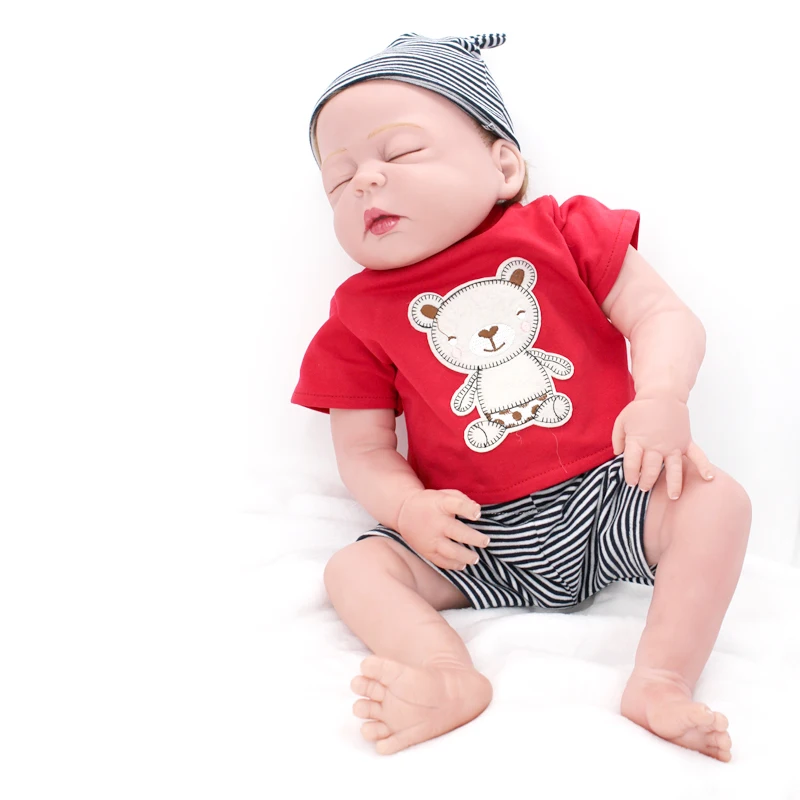 

20 Inch 50cm Reborn Baby Doll Soft Body Reality Touch Rebirth Bebe Dolls Toy Sleeping Boy Children's Playmates Gifts Kids Toys