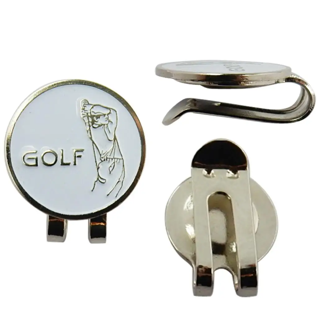 

Durable Compact Golfer Hat Clip Golf Ball Marker For Golf Cap Visor