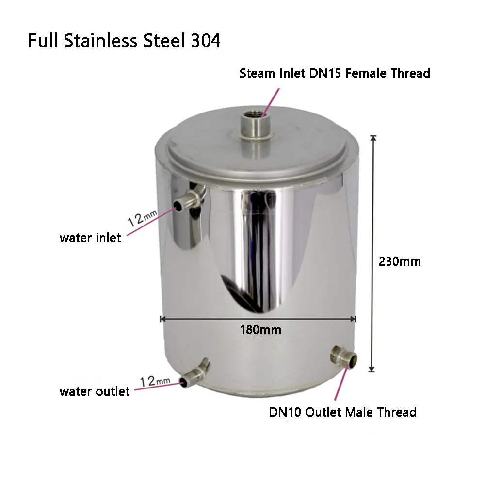 Съемный спиральный охладитель конденсата SUS304 горячая и холодная водяной