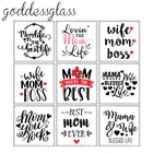 Love Mom (Я люблю маму) Лучший Mother I Love mama жена квадрат 10 шт. Смешанные 12 мм20 мм25 мм30 мм кабошоны разрисованные изделия из стекла демо с плоской задней частью, украшения своими руками