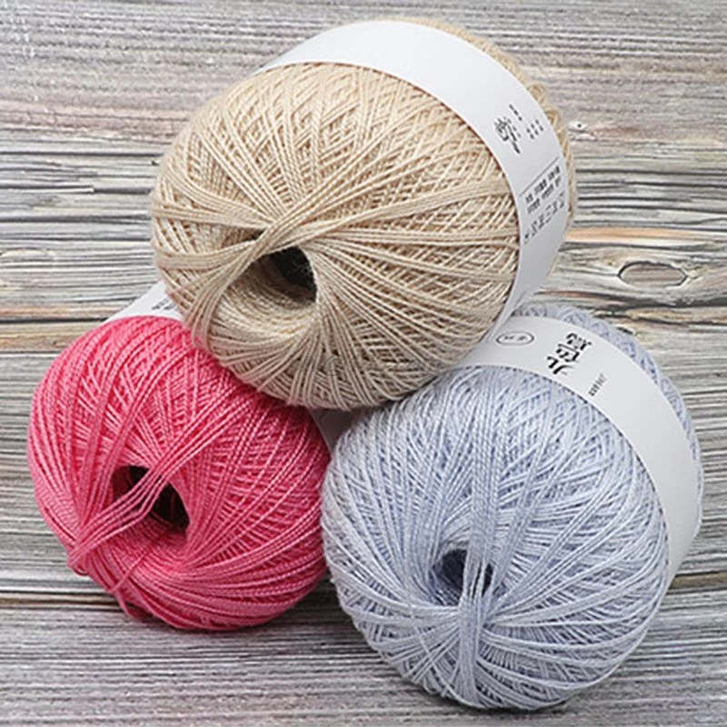 50 г шелковая хлопчатобумажная молочная пряжа для вязания крючком детская теплая