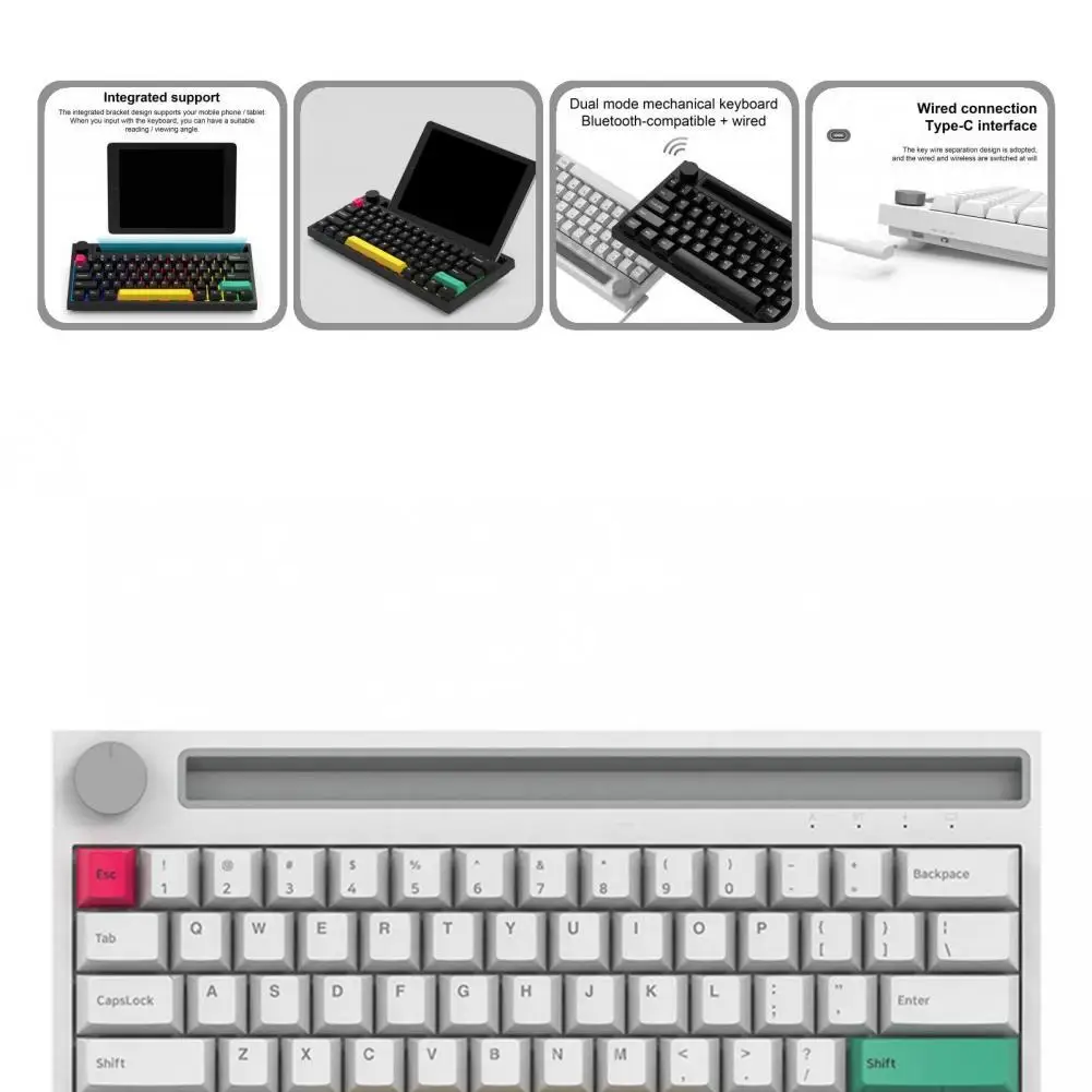 

Mechanical Keyboard Wide Compatibility Wireless Keyboard 2 Colors Optional Reliable Wide Compatibility Wireless Keyboard