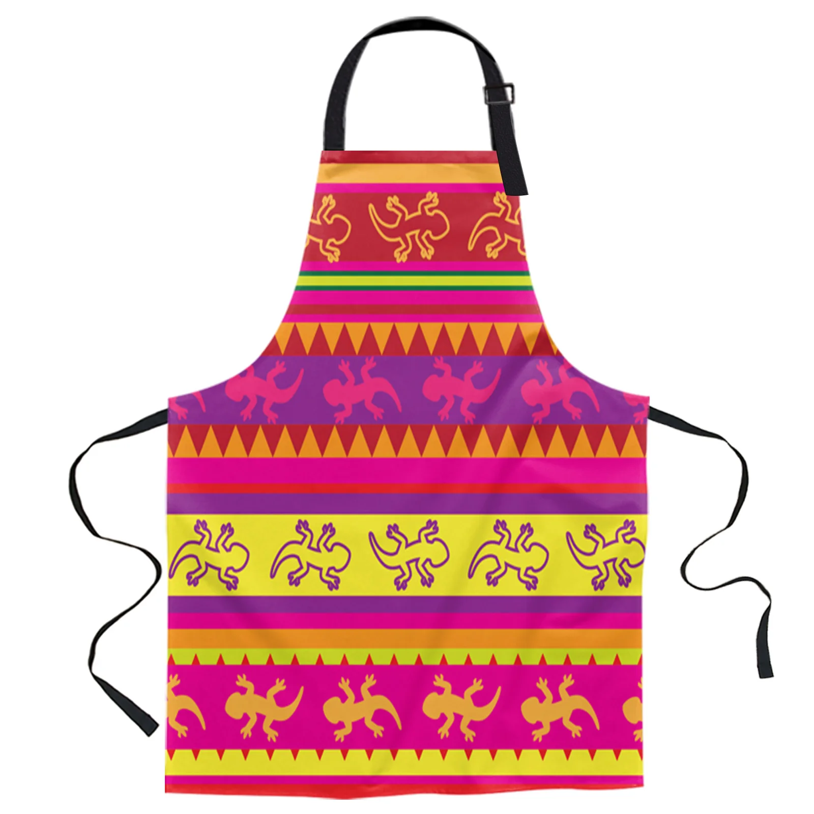 

Mexican Lizard Fabric Aprons for Women Men Kid Cooking Baking Apron Kitchen Utility Equipment Accessories