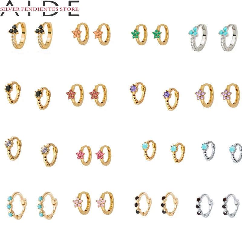 

Женские серьги-кольца из серебра 925 пробы с цирконом