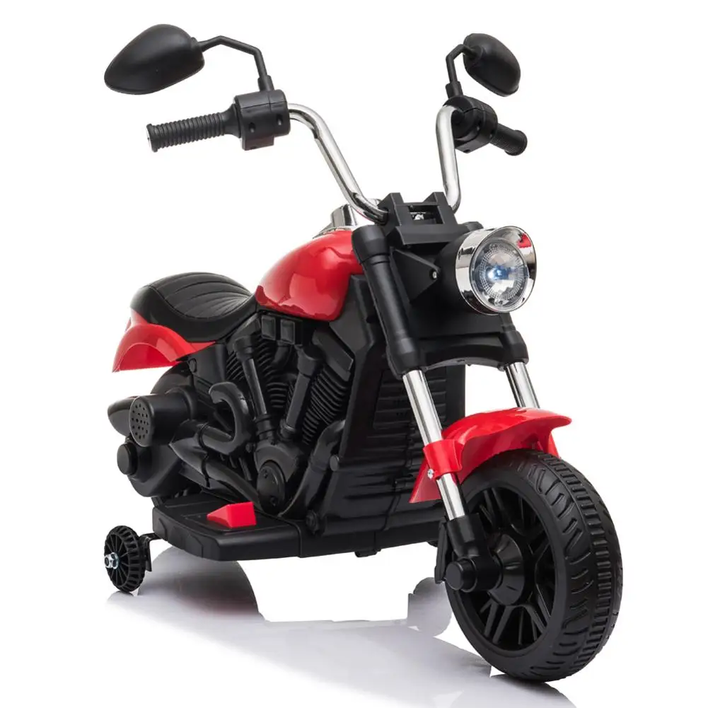 

Kids Electric Motorcycle Electric Motorbike 3KM/H With Training Wheels 6V Pink