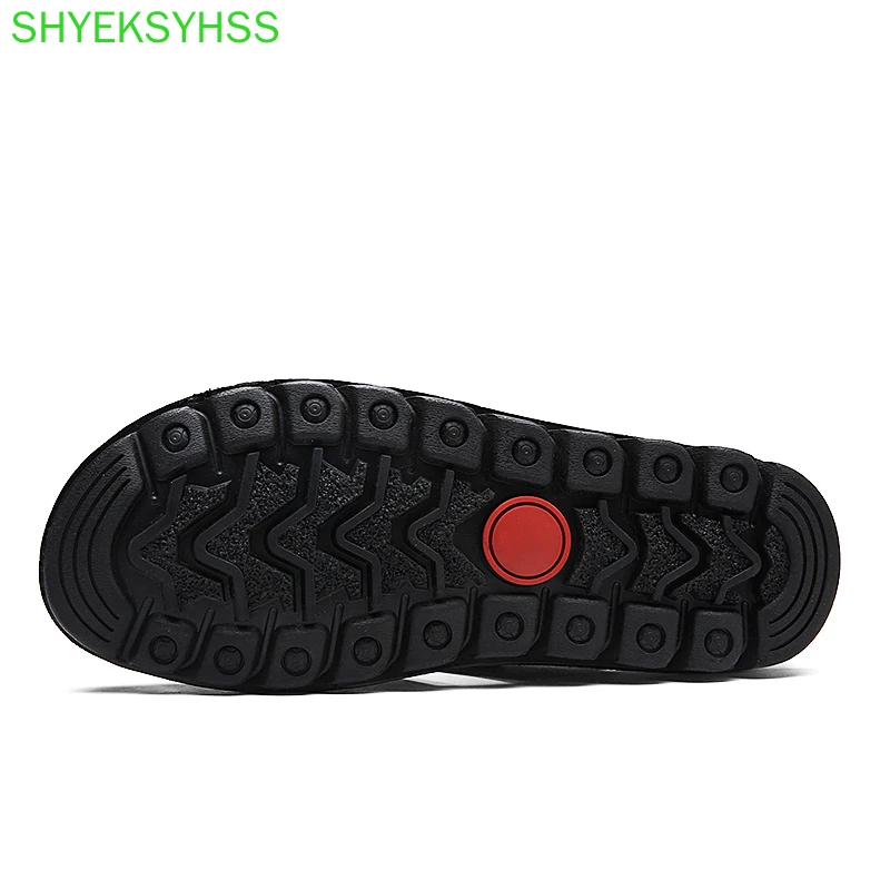

New Comfortable Handmade Men Sandals Genuine Leather Soft Summer Men's Shoes Retro Sewing Casual Beach Shoes Big Size 38-46