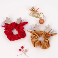 christmas elk hair rope for baby girls hair accessories fashion kids kawaii accessories ponytail holder hair bands 2021 new