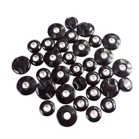 hl 30pcs 11mm15mm black resin buttons with rhinestones diy apparel sewing accessories shirt buttons