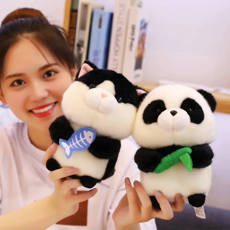 Candice guo плюшевая игрушка мягкая кукла мультяшное животное объятие еды панда кошка