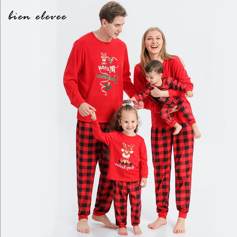 

Family Christmas Pajamas Matching Pyjamas Sets Xmas Adult Kids Mother Daughter Father Son Sleepwear New Year Mom Dad Baby Outfit