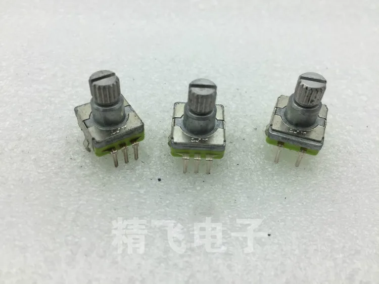 1 штука EC11 левый и правый сброс кодировщика Цветочная длина вала 10 мм |