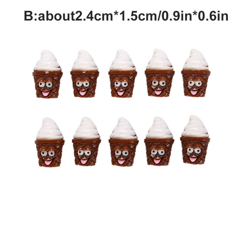 

Cartoon Simulation Food Burger French fries ice cream Chocolate bread Flatback Resin Cabochons Scrapbooking DTY Accessories
